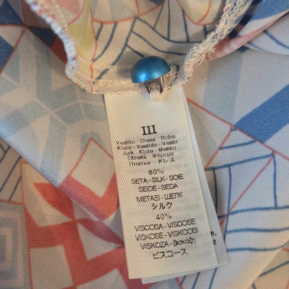 Forte Forte Geometric Silk Short Dress Size III (US Size L) Designer - Picture 4 of 4